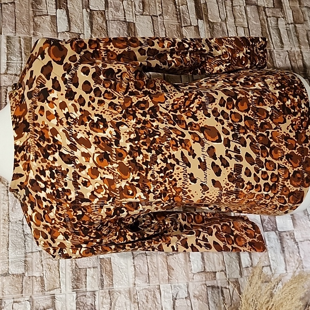 Ruby Rd Leopard Print V-Neck Top - image 3